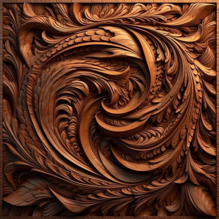 Patterns and decorations (stl fractals 4, PATTERN_1412) 3D models for cnc